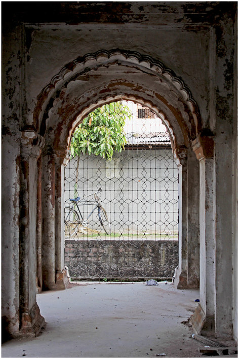 Puthia temple complex in Bangladesh, downstairs in a temple