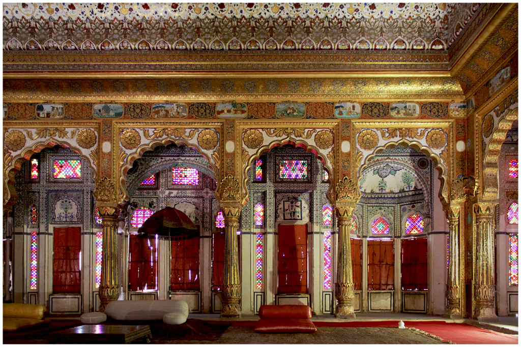 One of the rooms inside the palaces of the fort