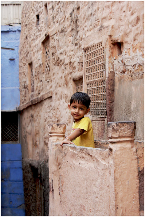 Young boy right outside the fort
