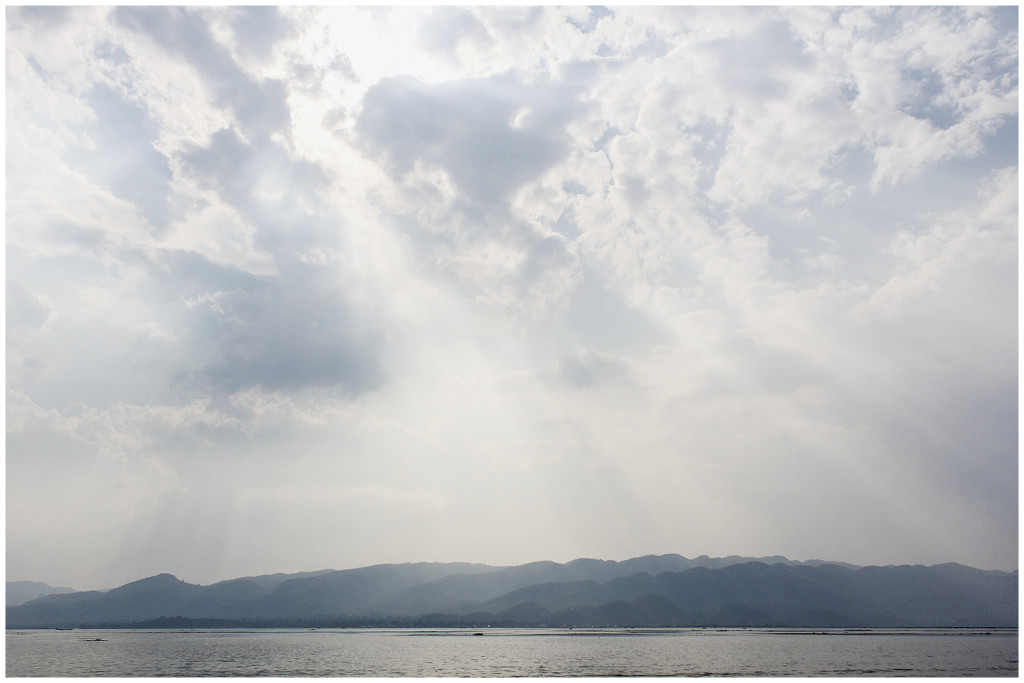 The beautiful mountain range surrounding Inle lake