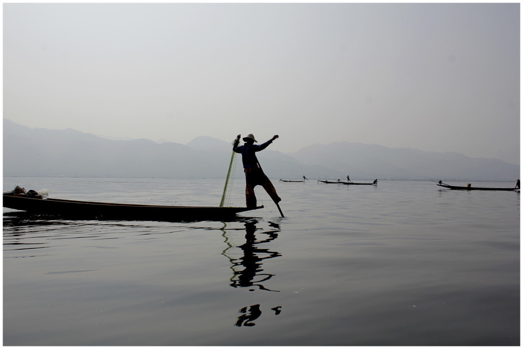 Fisherman on Inle lake Myanmar
