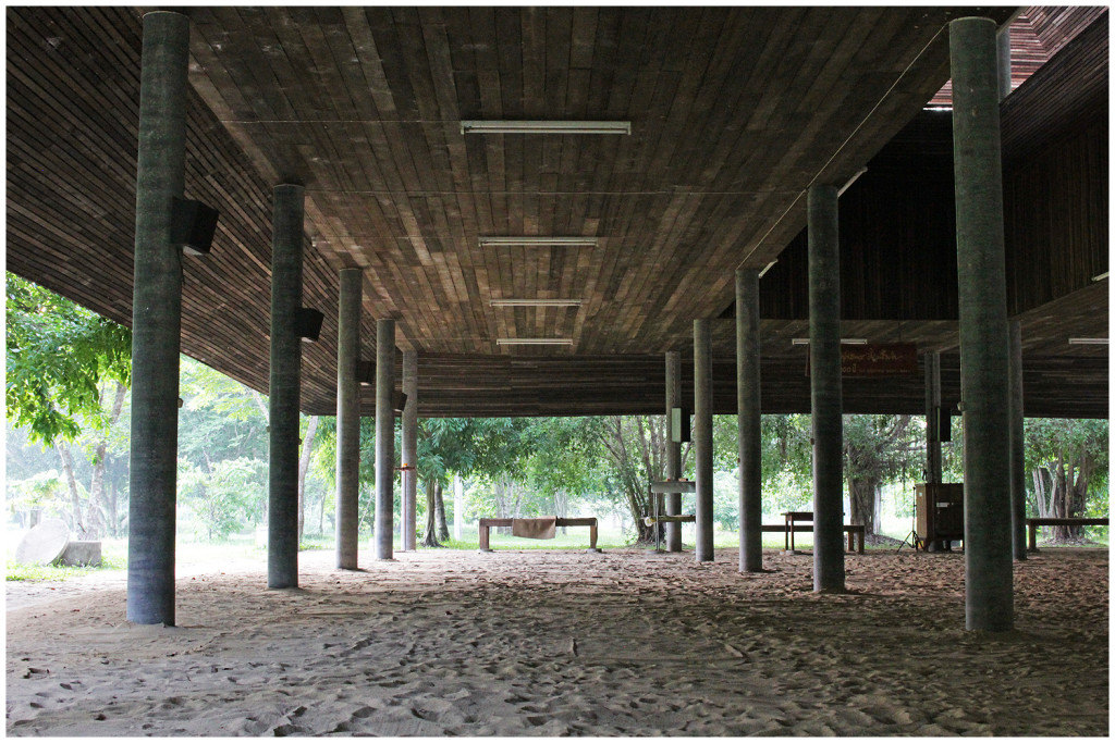 Silent retreat meditation area